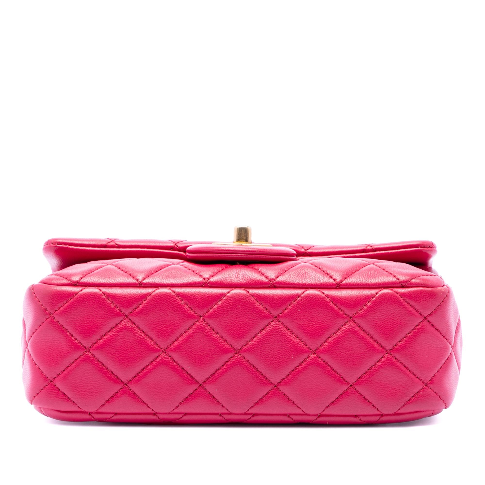 Chanel Mini Rectangular Classic Lambskin Pearl Crush Single Flap