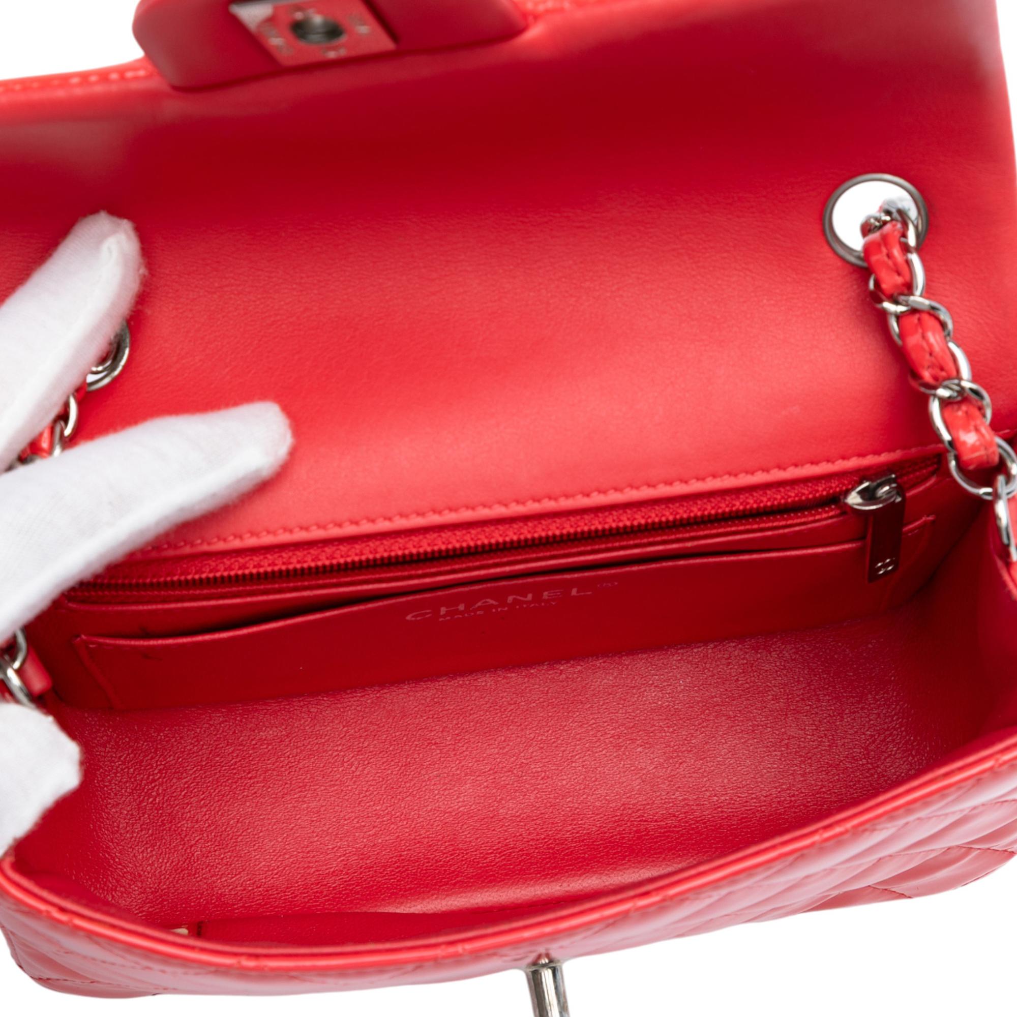 Chanel Mini Rectangular Classic Patent Single Flap