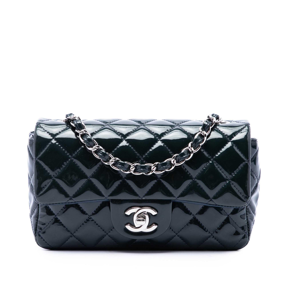 Chanel Mini Rectangular Classic Patent Single Flap