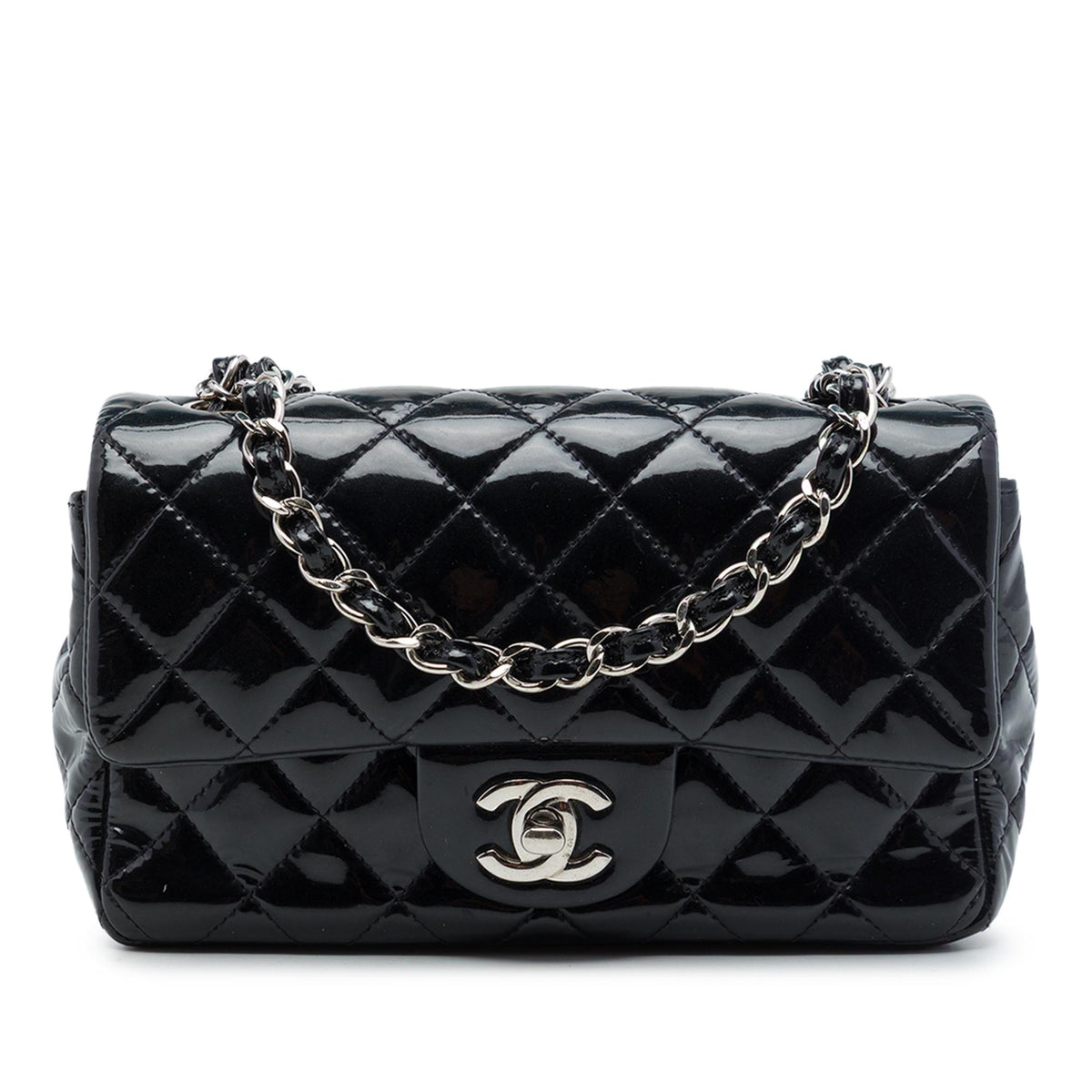 Chanel Mini Rectangular Classic Patent Single Flap