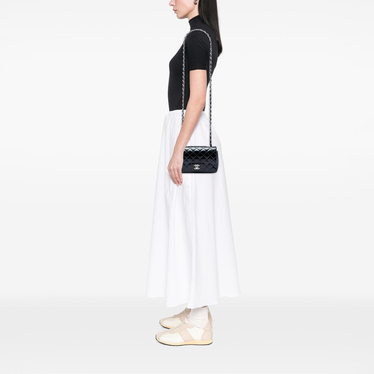 Chanel Mini Rectangular Classic Patent Single Flap