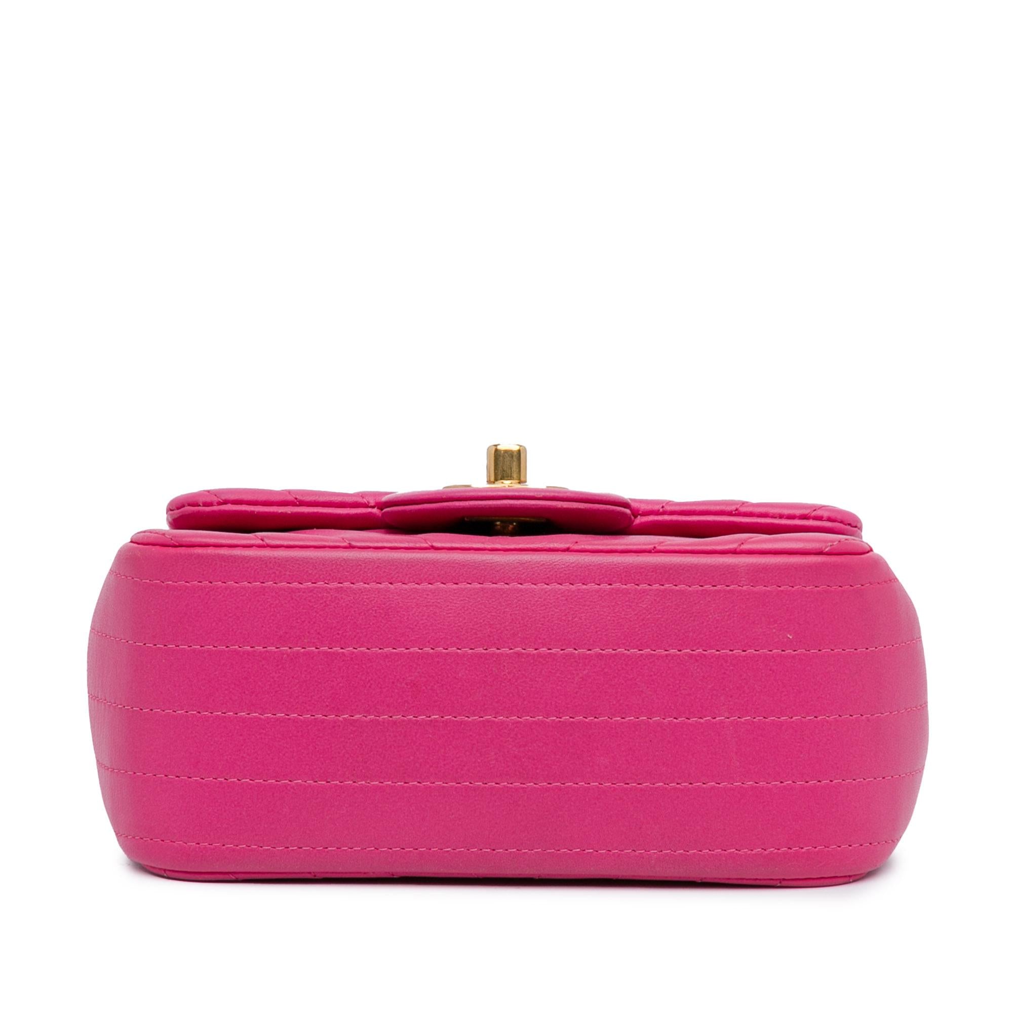 Chanel Mini Square Classic Chevron Lambskin Flap