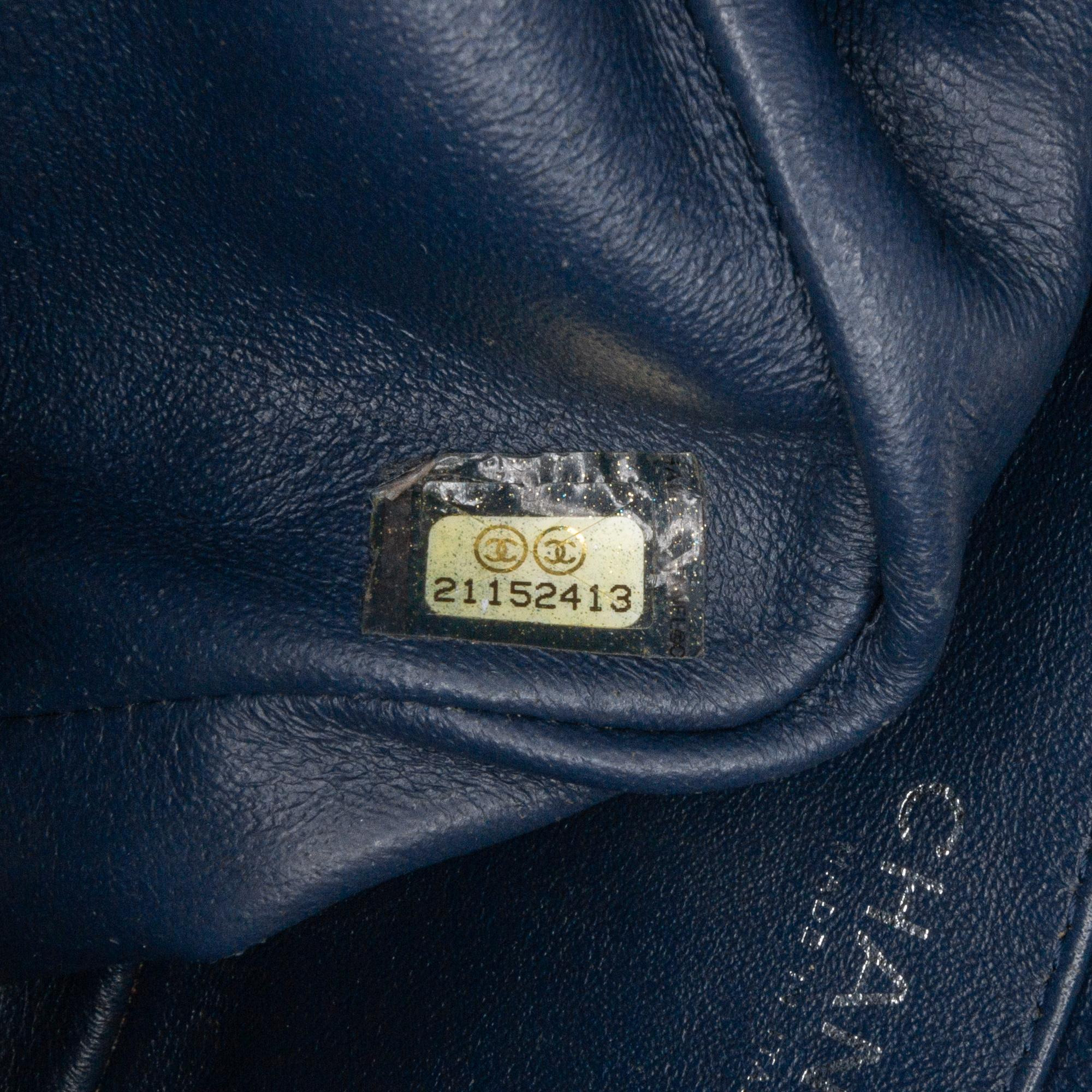 Chanel Mini Square Classic Chevron Patent Flap