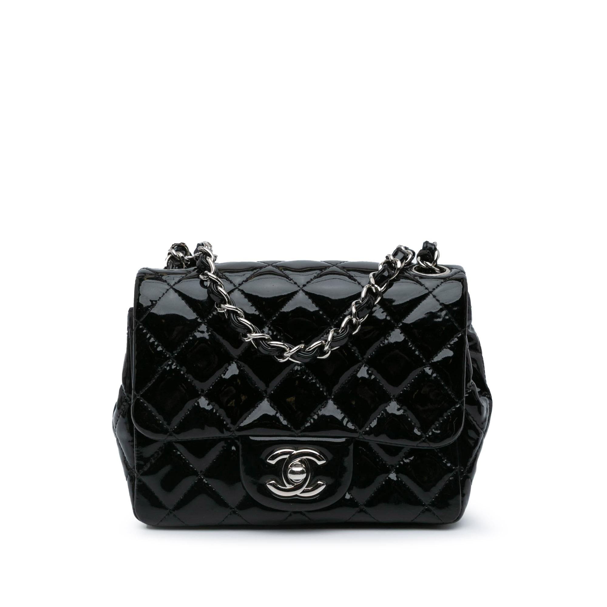 Chanel Mini Square Classic Patent Single Flap