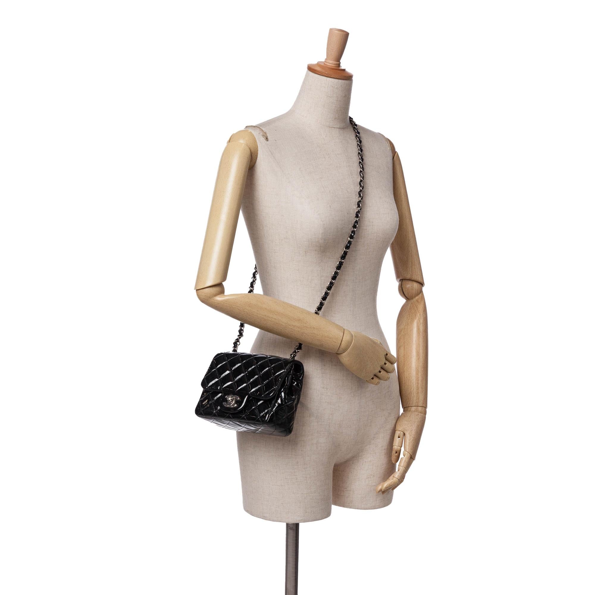 Chanel Mini Square Classic Patent Single Flap