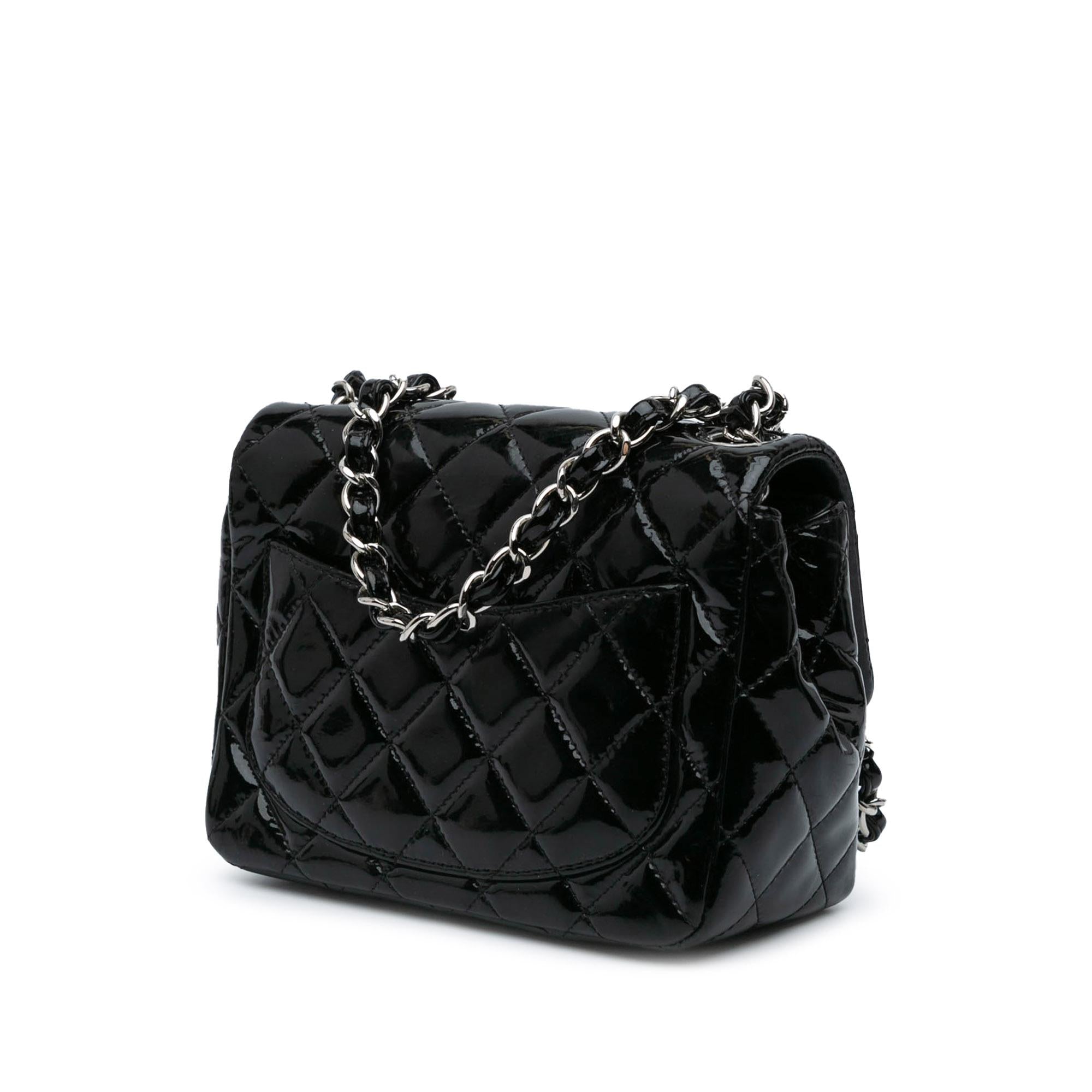 Chanel Mini Square Classic Patent Single Flap