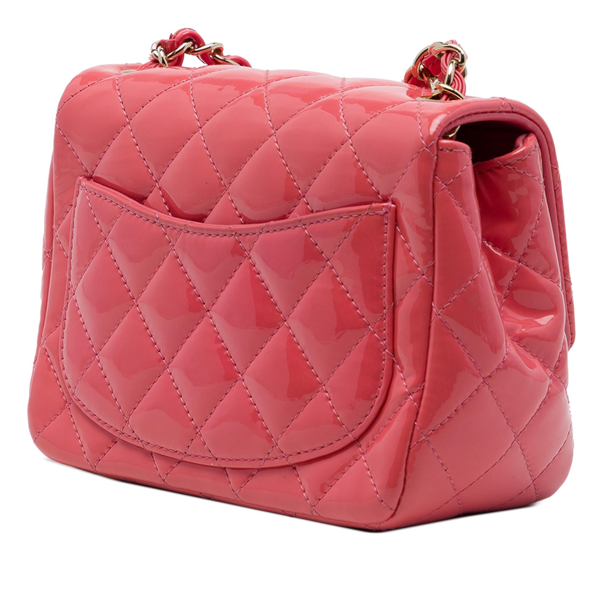 Chanel Mini Square Classic Patent Single Flap