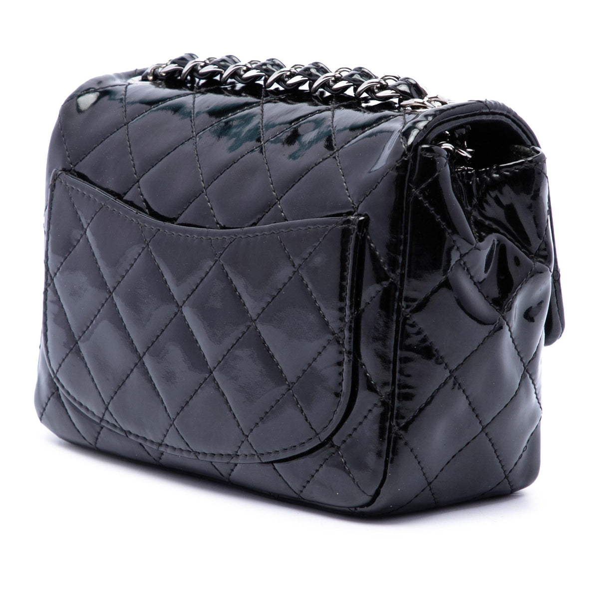 Chanel Mini Square Classic Patent Single Flap