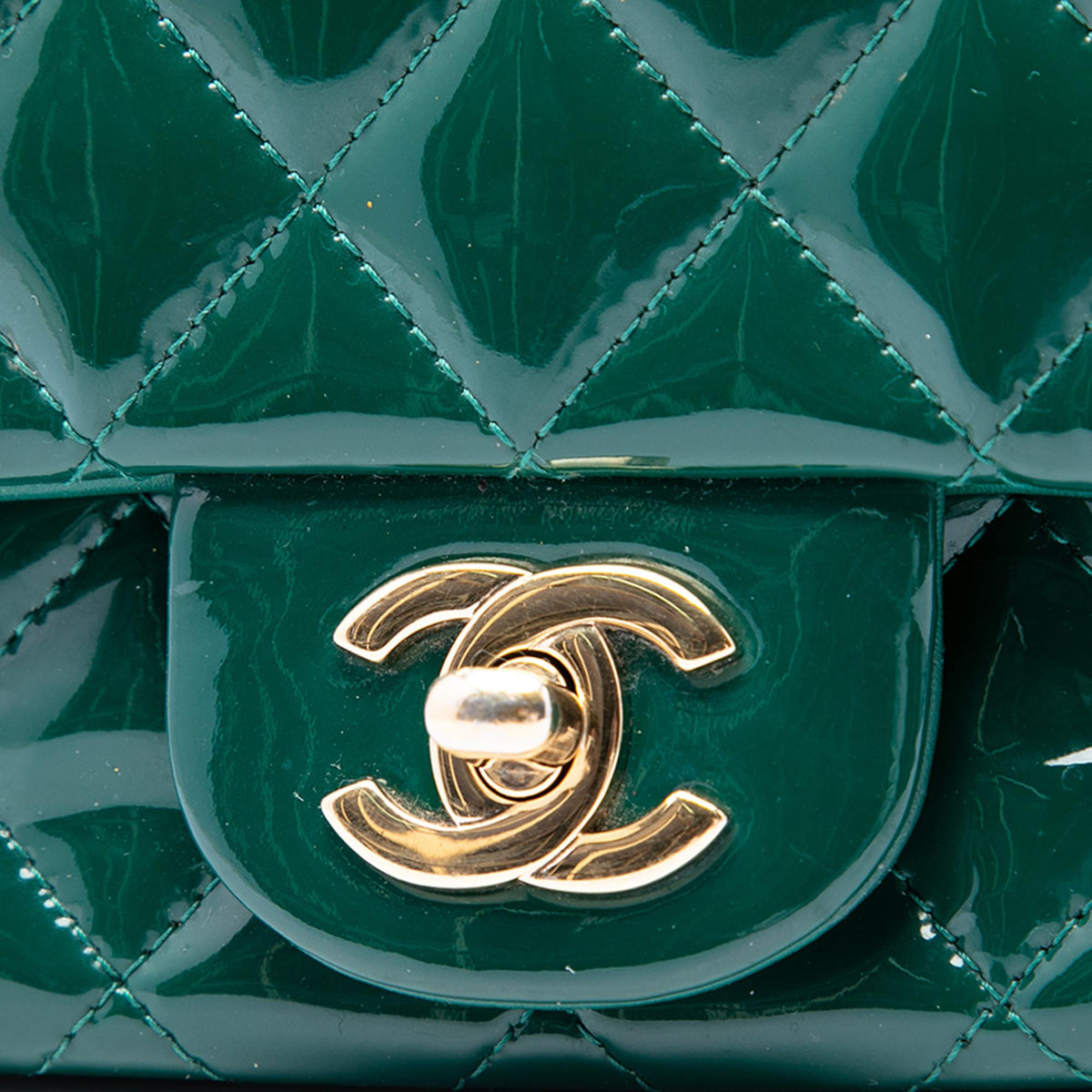 Chanel Mini Square Classic Patent Single Flap