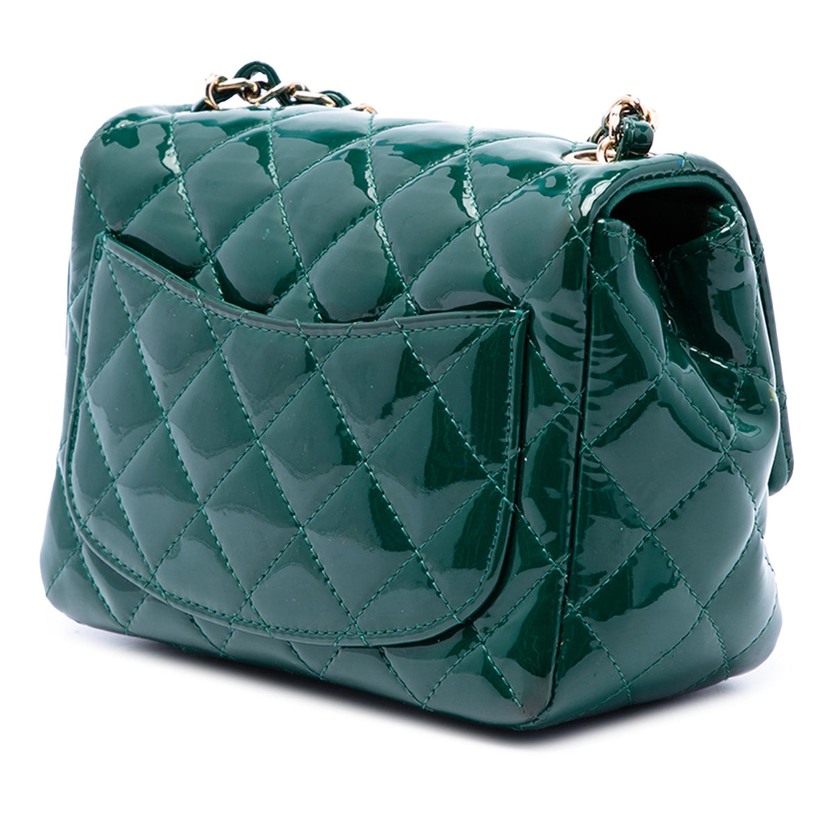 Chanel Mini Square Classic Patent Single Flap