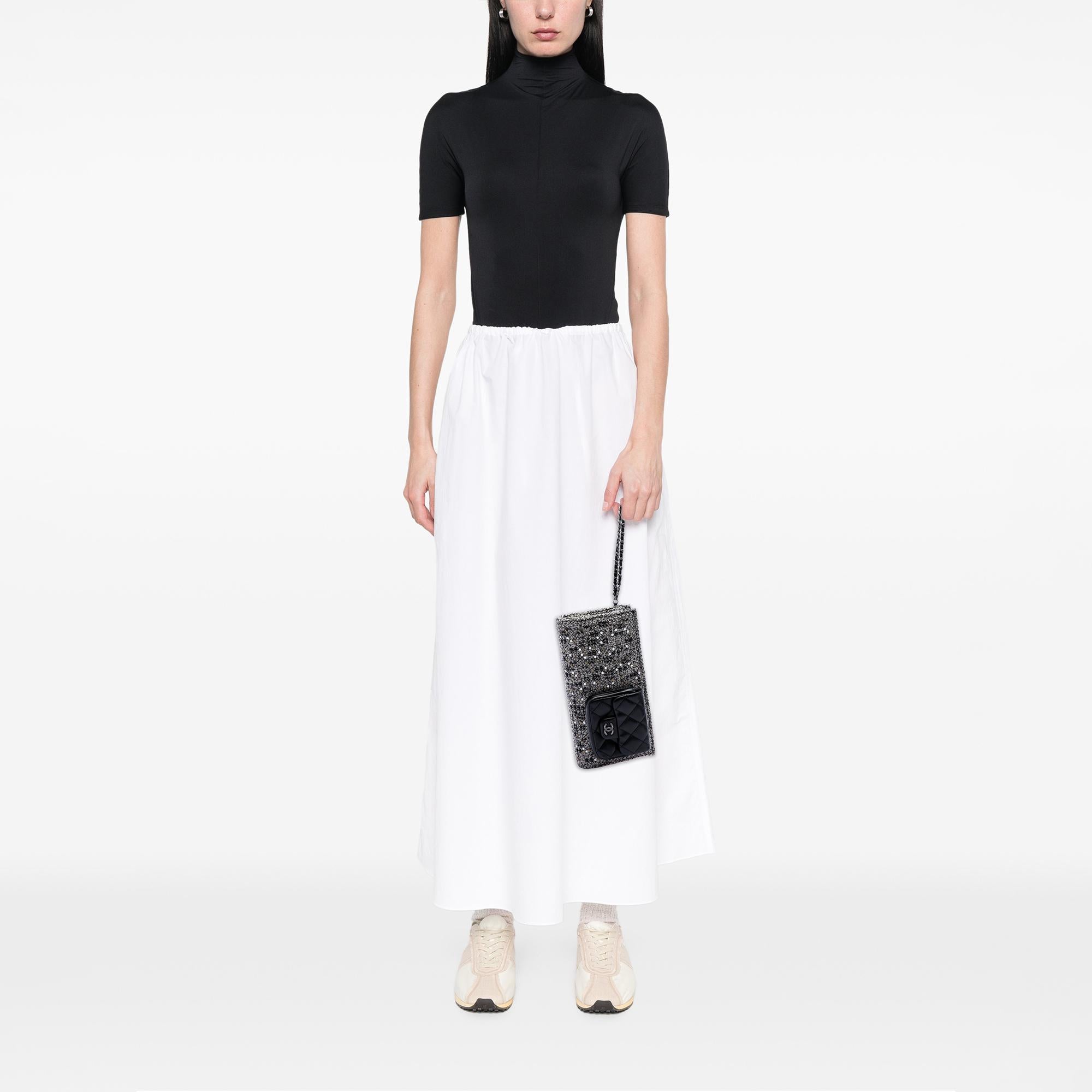 Chanel Monochrome Tweed Embellished Mineral Nights Pochette Wristlet