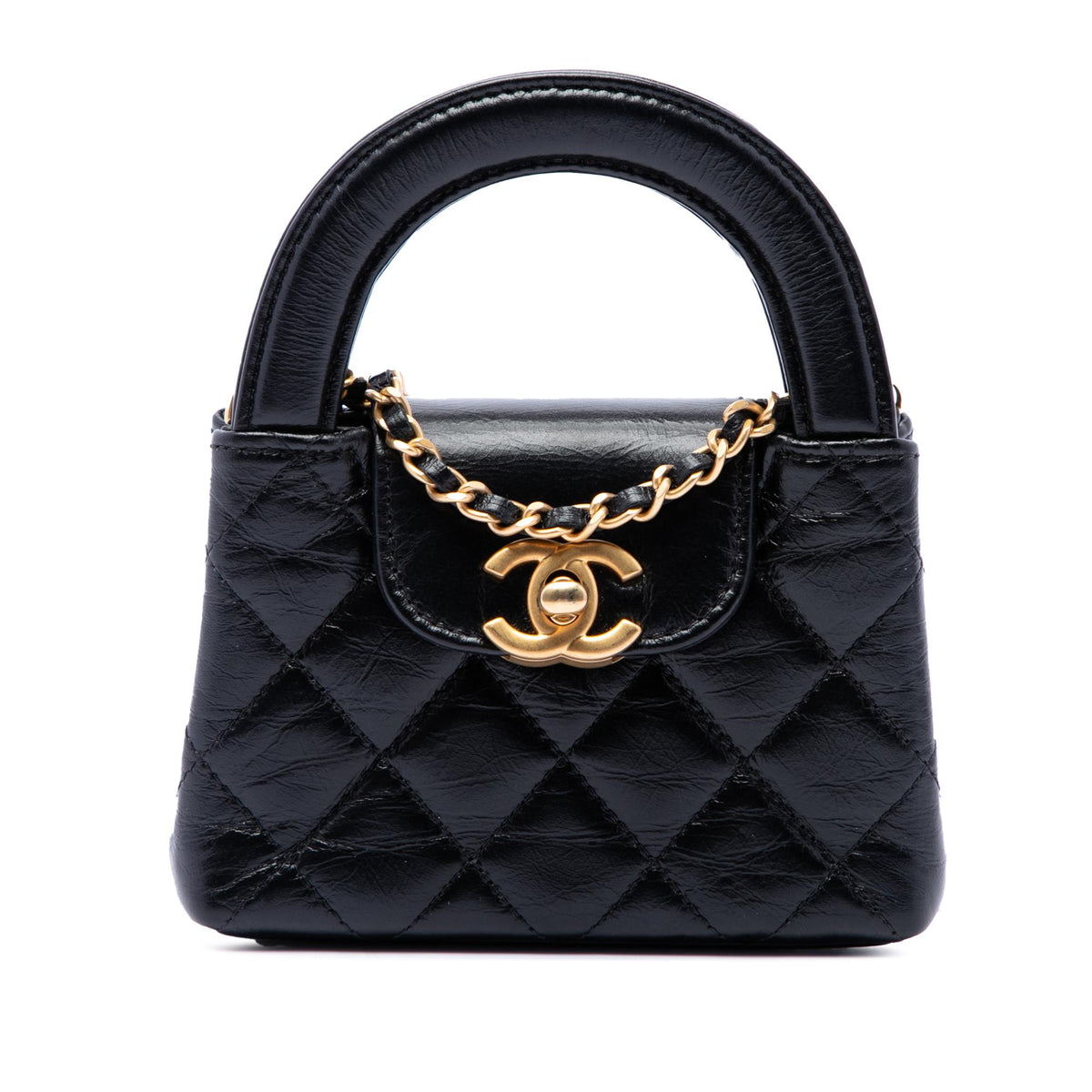Chanel Nano Aged Calfskin Kelly Shopper Bag