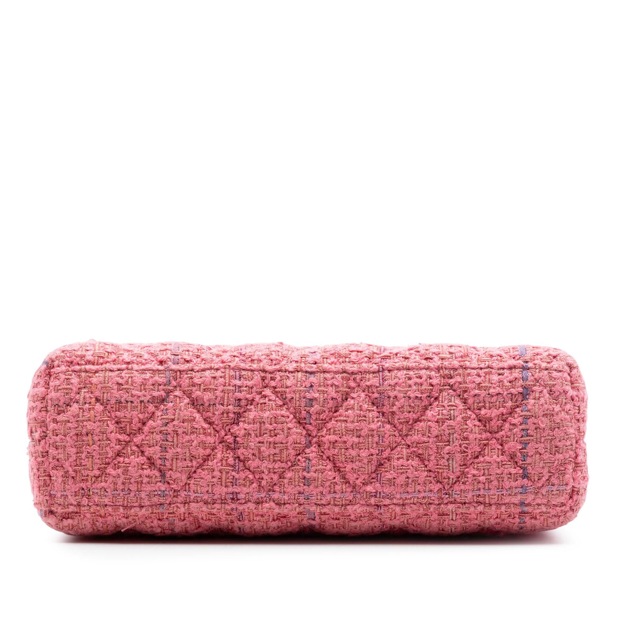 Chanel Nano Quilted Tweed Kelly Shopper Bag