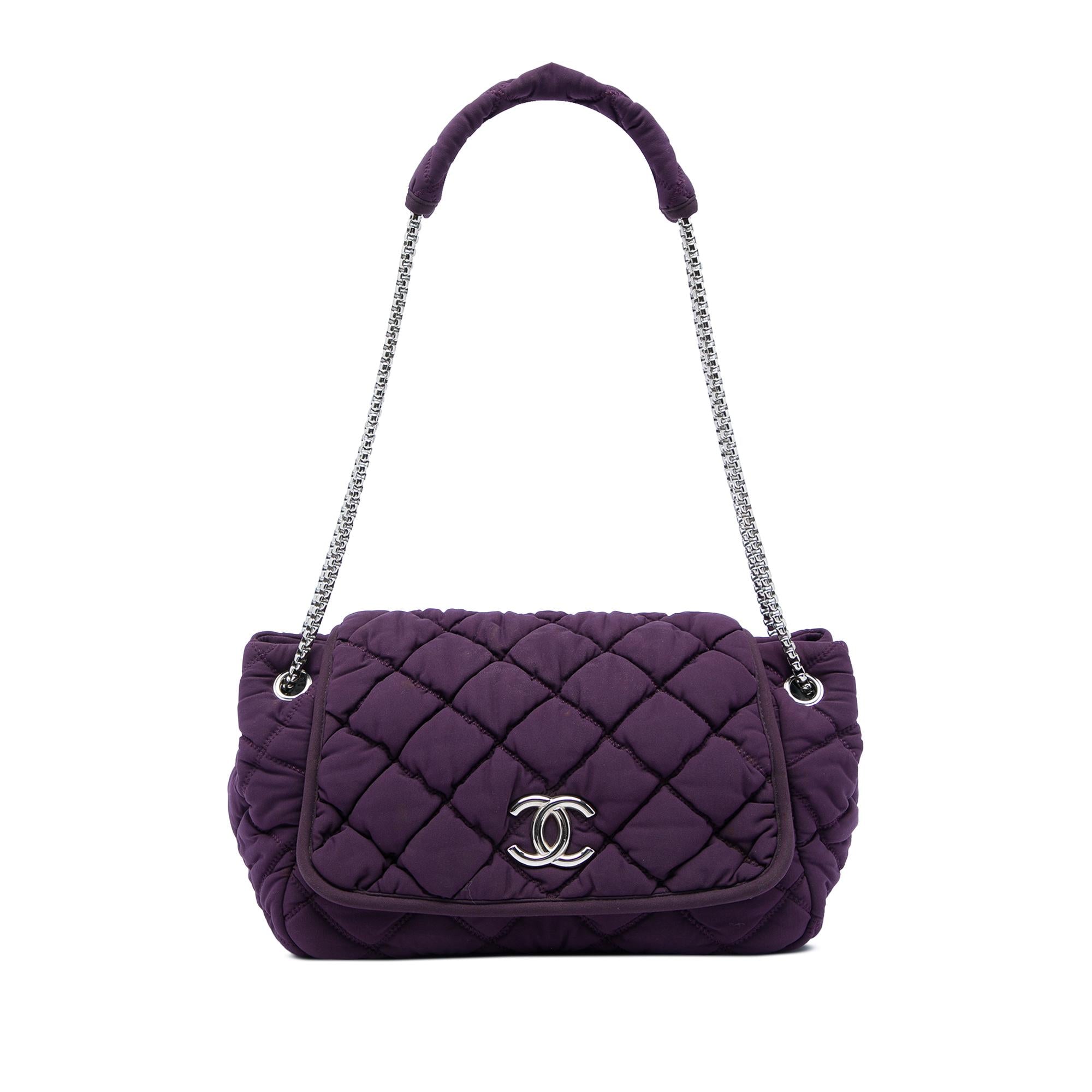Chanel Nylon Bubble Quilt Accordion Chain Flap