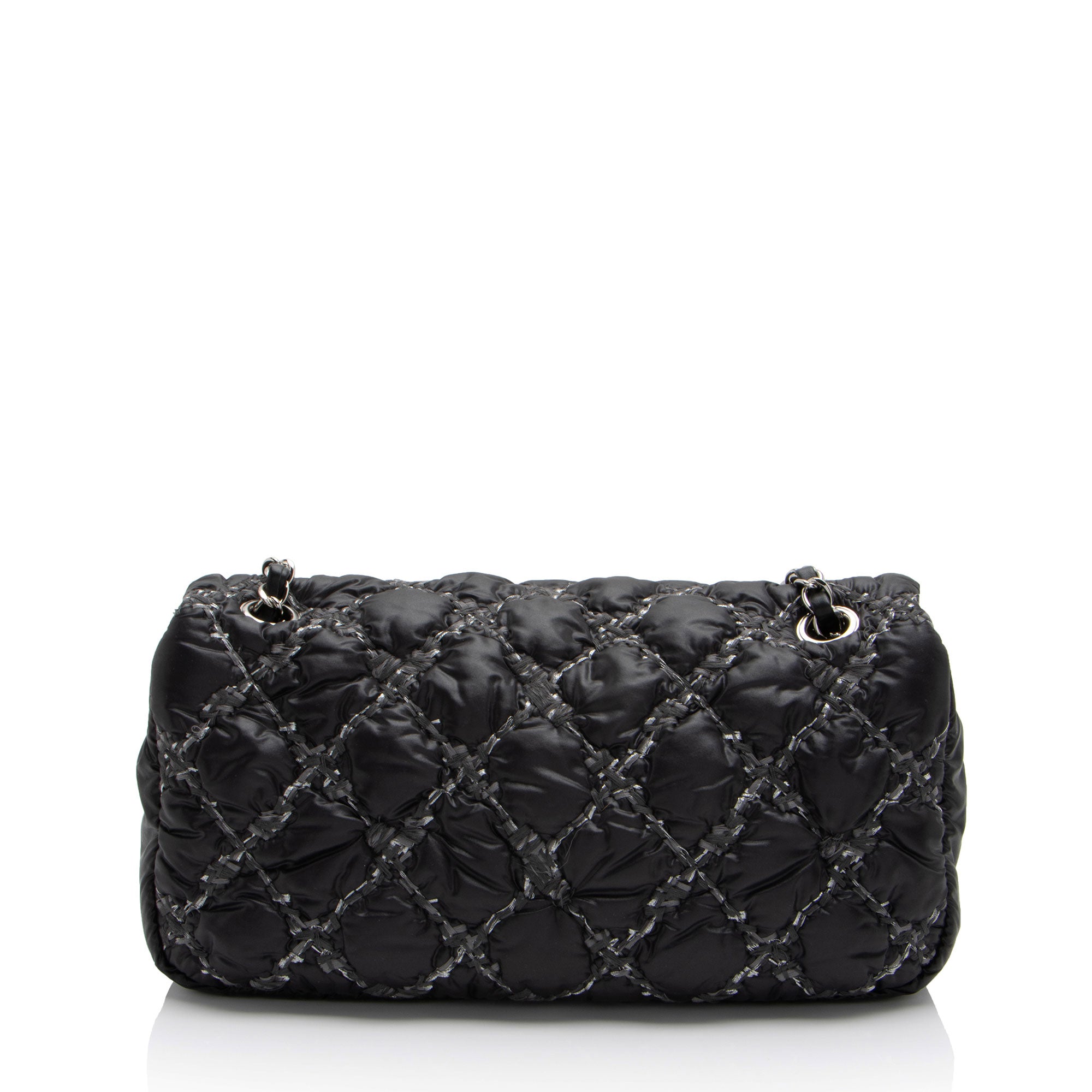 Chanel Nylon Quilted Tweed On Stitch Flap Bag (SHF-4UuNtD)