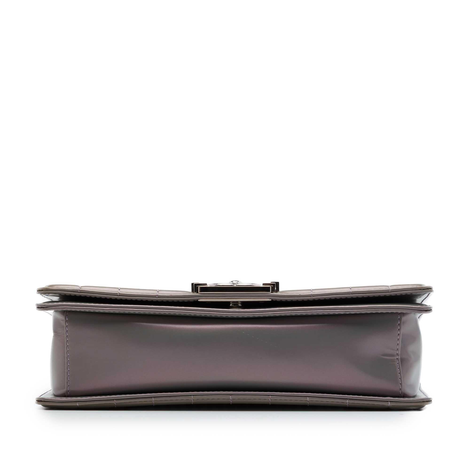 Chanel Old Medium Iridescent Patent Boy Reverso Flap