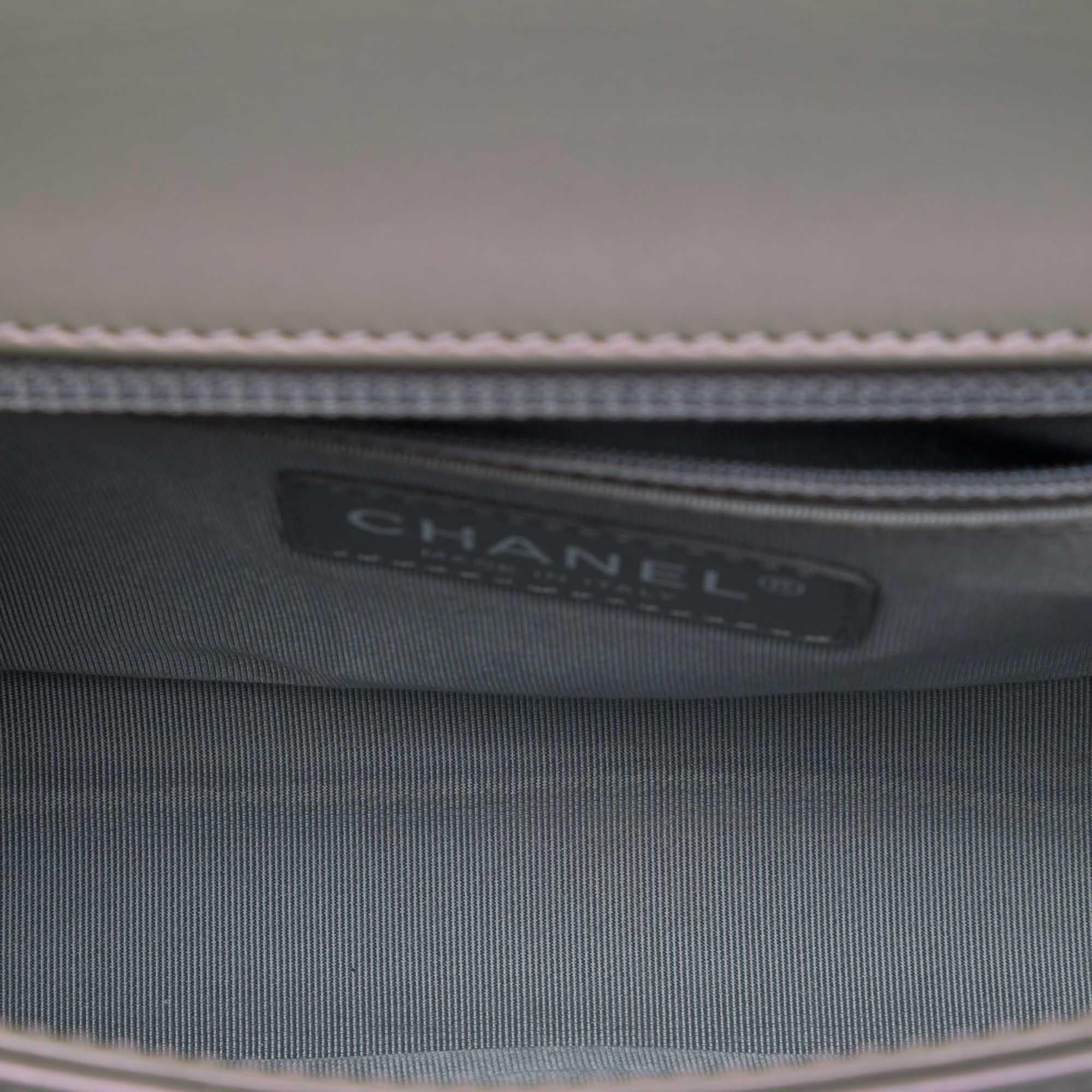Chanel Old Medium Iridescent Patent Boy Reverso Flap