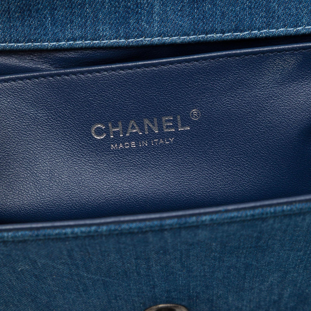 Chanel Old Medium Quilted Denim and Tweed Boy Flap