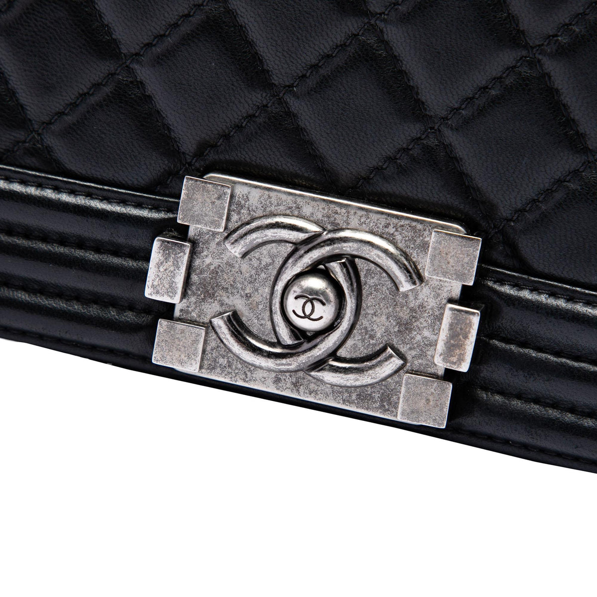 Chanel Old Medium Quilted Lambskin Boy Flap