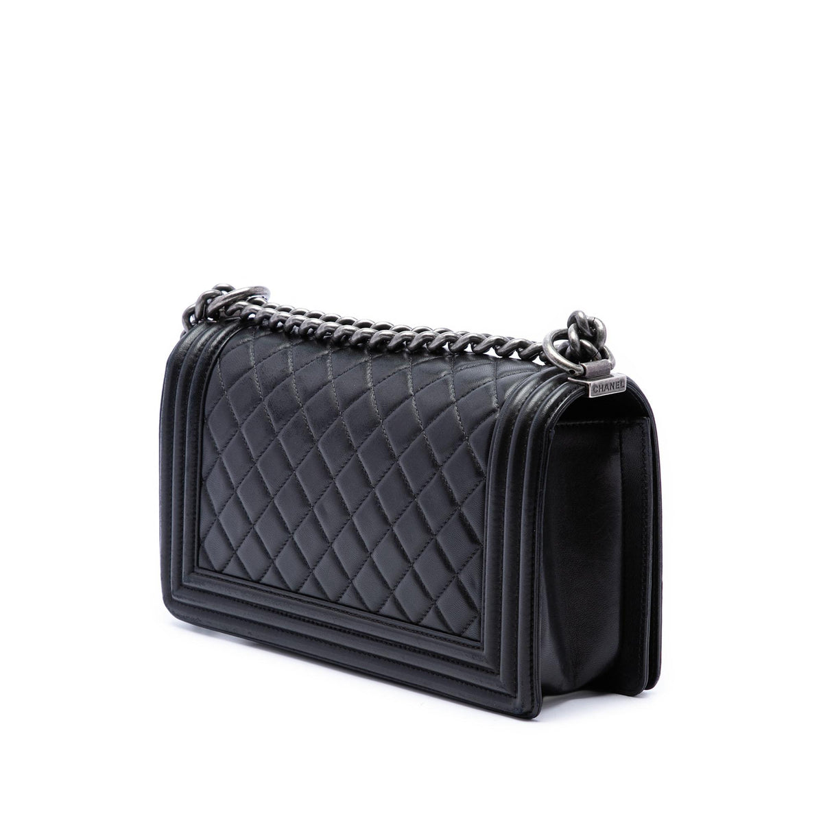 Chanel Old Medium Quilted Lambskin Boy Flap