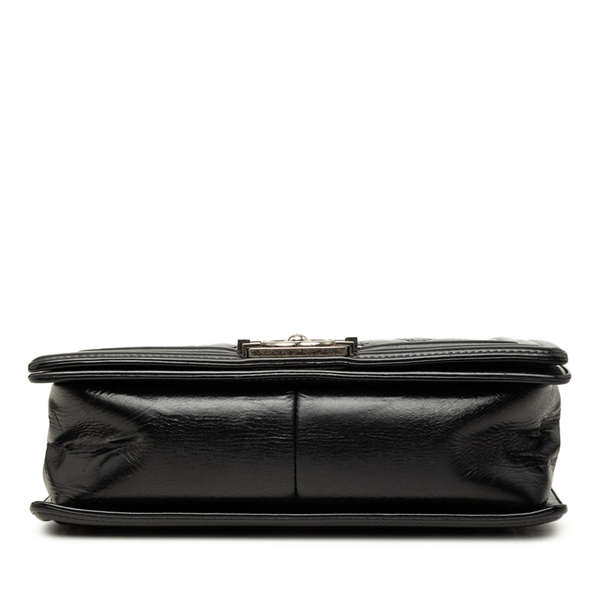 Chanel Old Medium Quilted Lambskin Double Stitch Boy Flap
