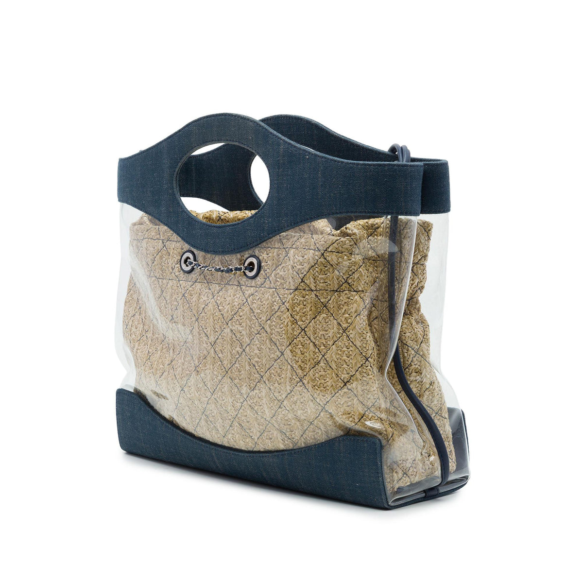 Chanel PVC and Denim 31 Shopping Tote