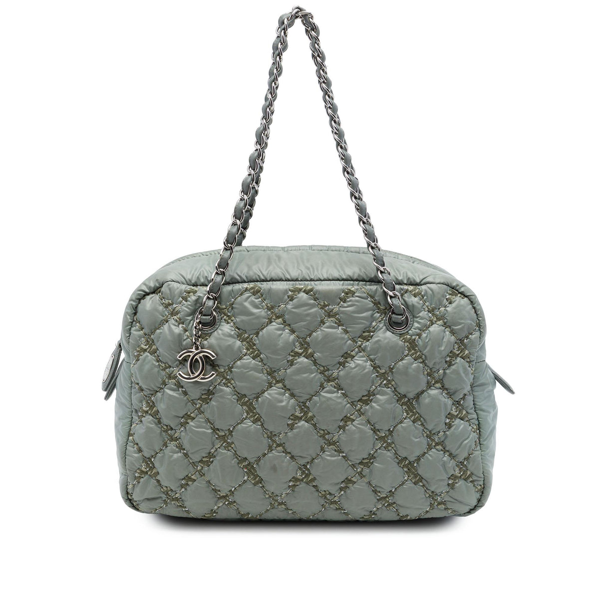Chanel Paris Byzance Nylon Tweed On Stitch Bowler Bag