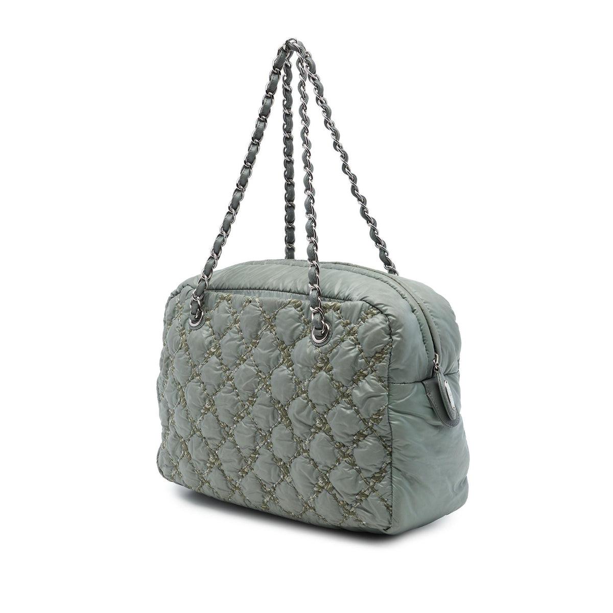 Chanel Paris Byzance Nylon Tweed On Stitch Bowler Bag