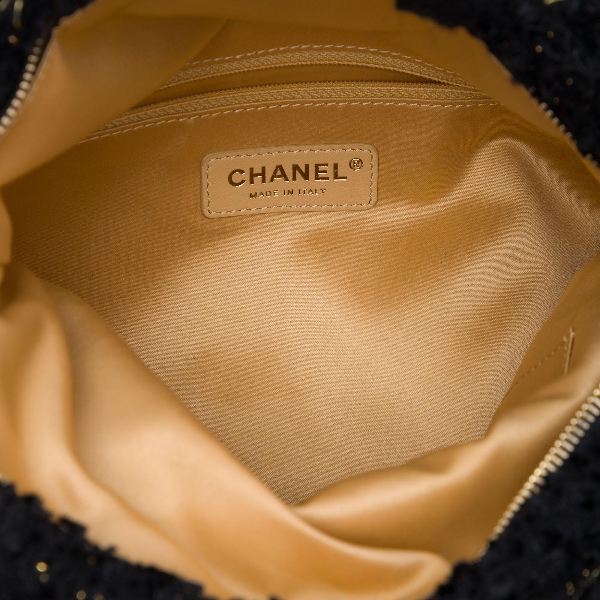 Chanel Paris Cosmopolite Tweed Fringe Clutch