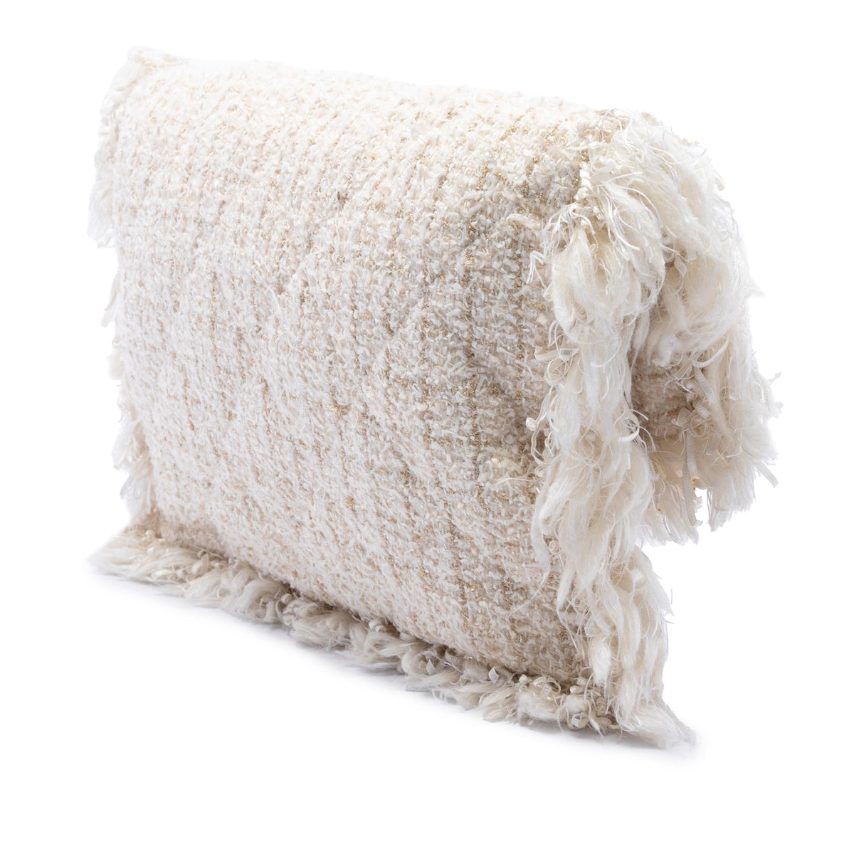 Chanel Paris Cosmopolite Tweed Fringe Clutch