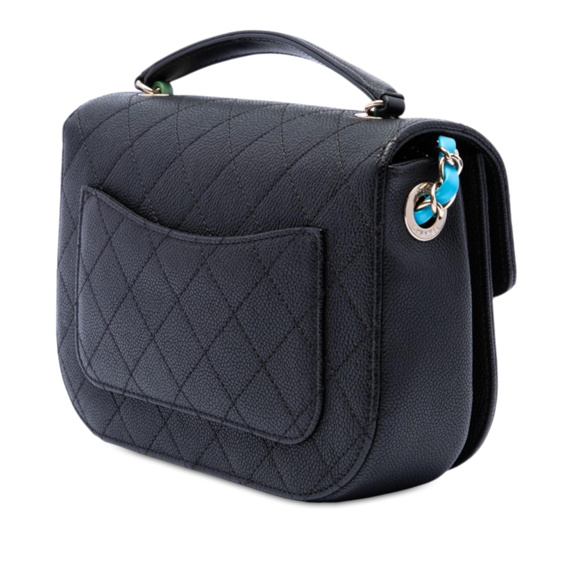 Chanel Paris Cuba Small Quilted Caviar Thread Around Flap
