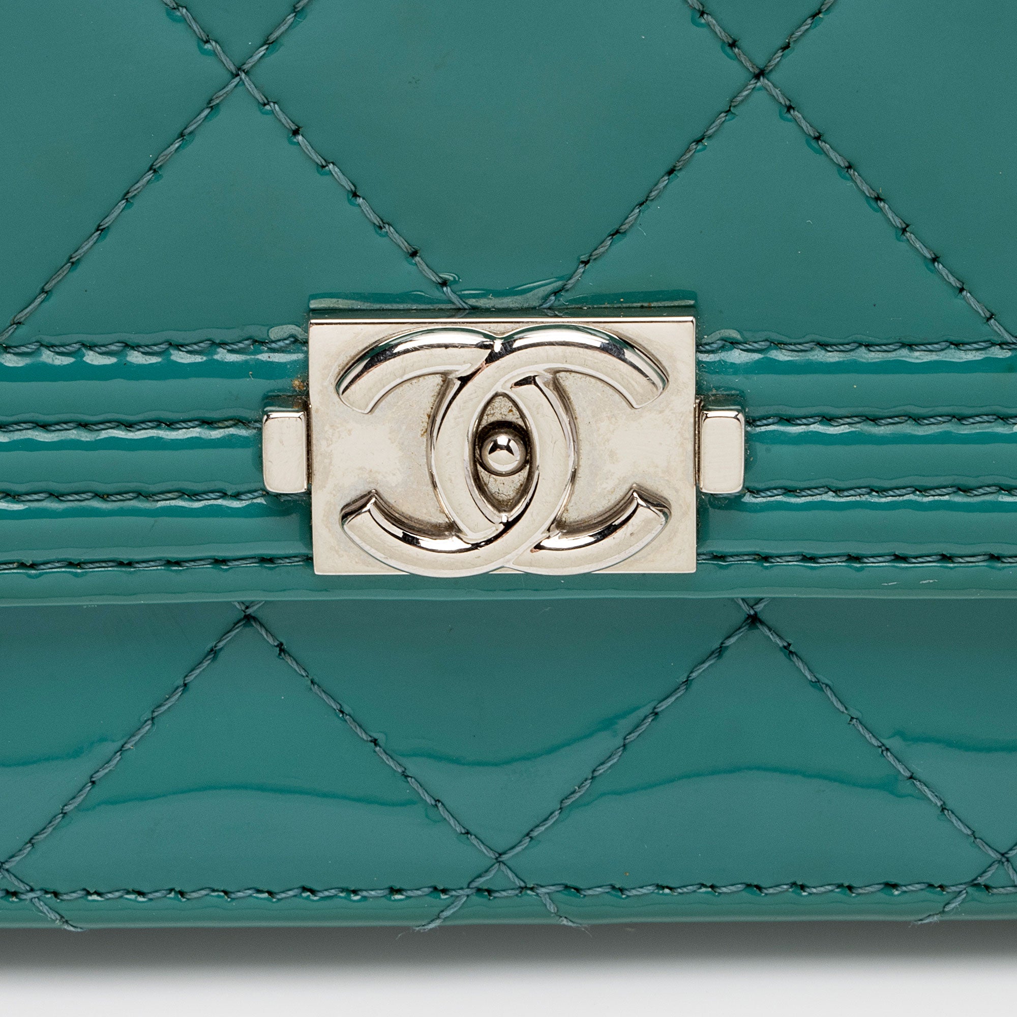 Chanel Patent Leather Boy Wallet on Chain