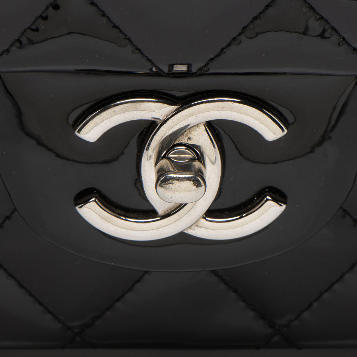 Chanel Patent Leather Classic Maxi Double Flap Bag