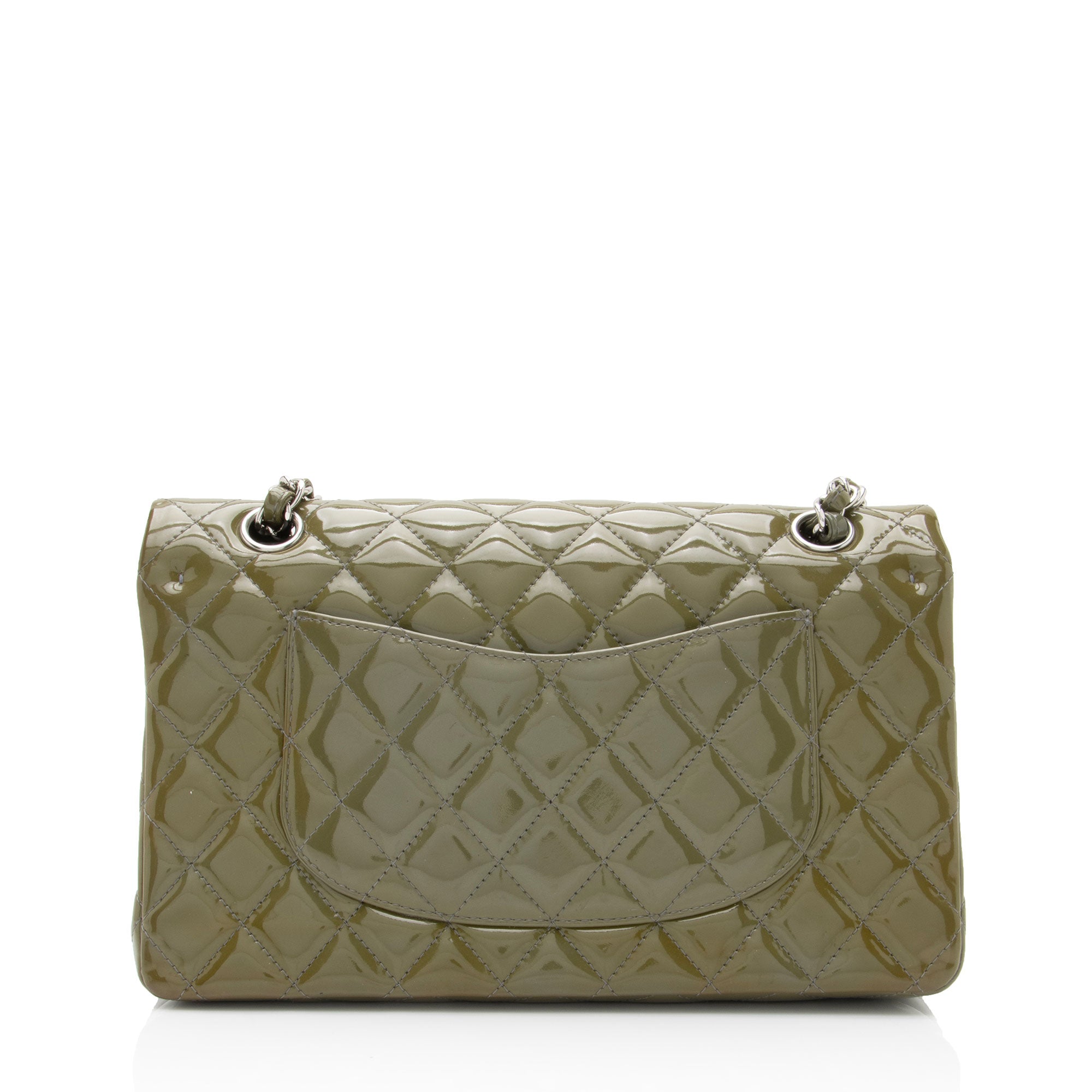 Chanel Patent Leather Classic Medium Double Flap Bag