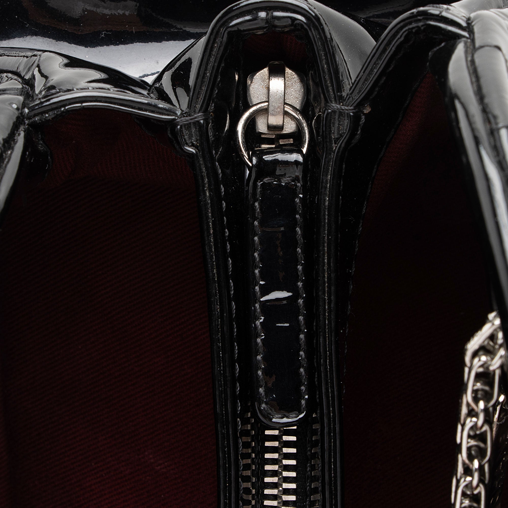 Chanel Patent Leather Just Mademoiselle Bowler Bag (SHF-HYGAdd)