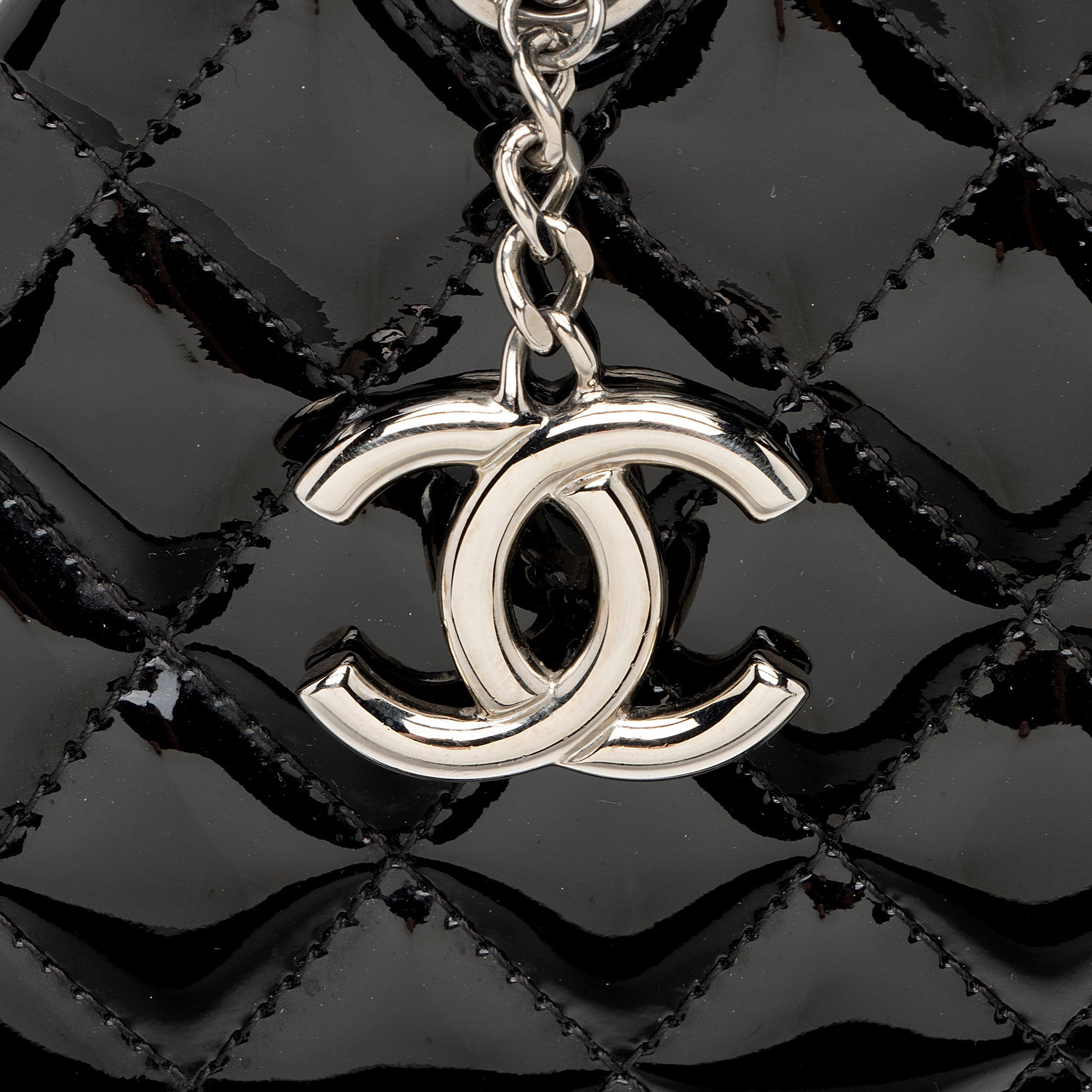 Chanel Patent Leather Just Mademoiselle Bowler Bag (SHF-xTHbdI)