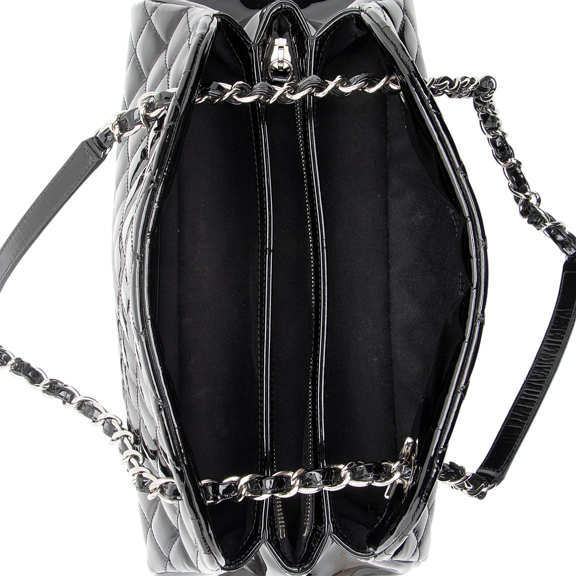 Chanel Patent Leather Just Mademoiselle Bowler Bag (SHF-xTHbdI)