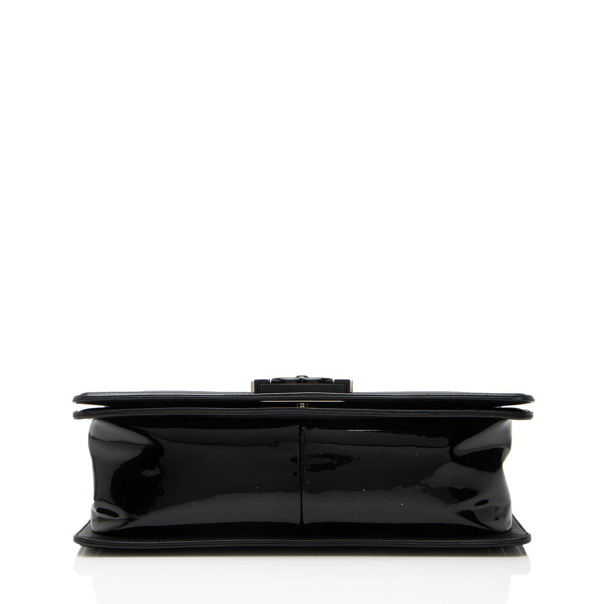 Chanel Patent Leather Plexiglass Old Medium Boy Bag