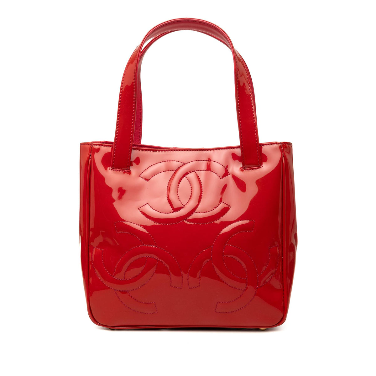 Chanel Patent Triple CC Tote