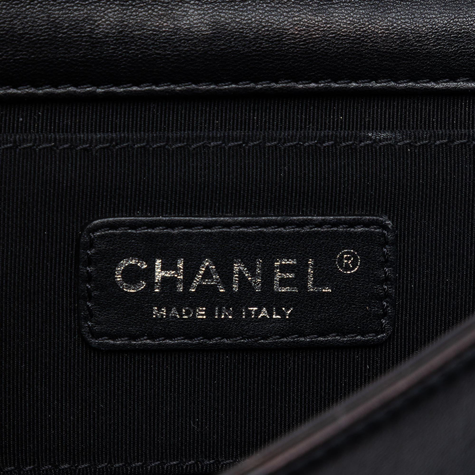 Chanel Patent and Acrylic Crystal Embellished Boy Brick Horizontal Flap