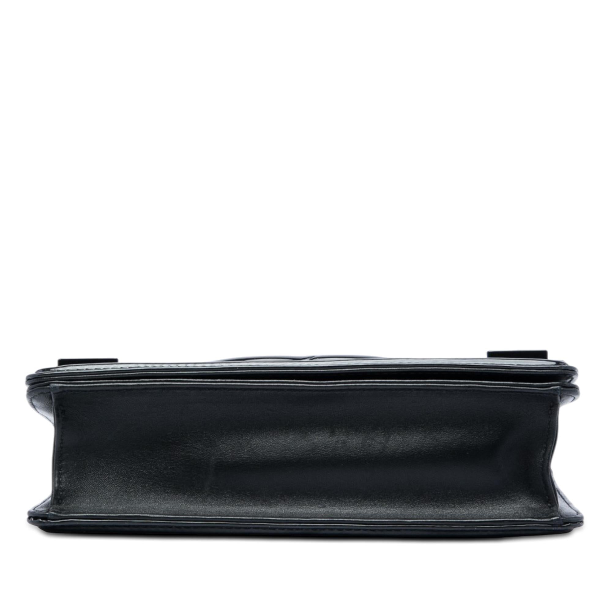 Chanel Patent and Acrylic Striped Boy Brick Horizontal Flap