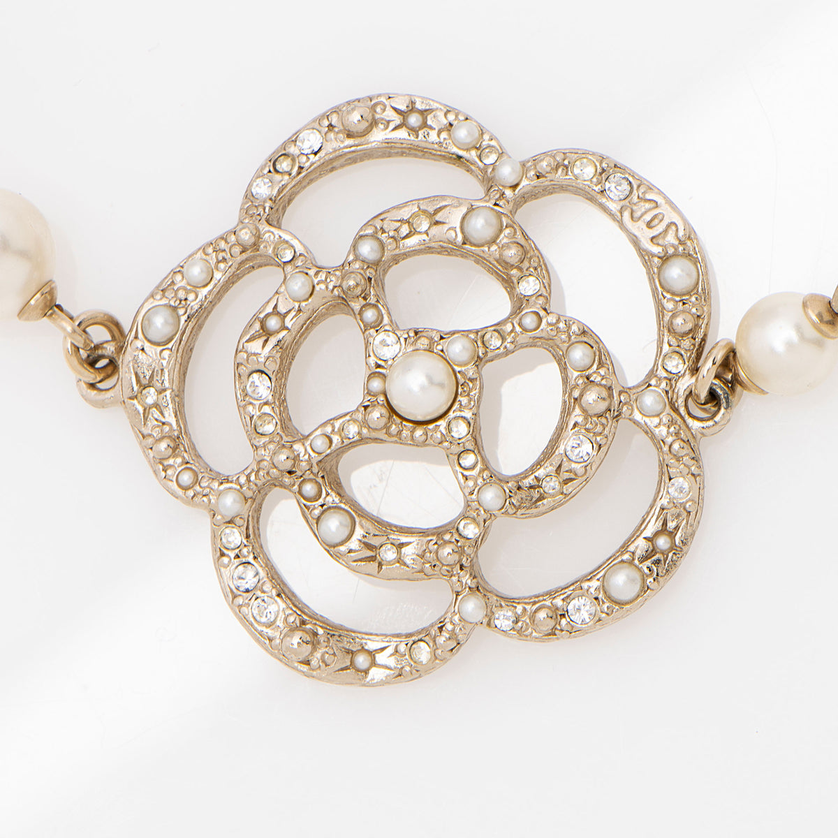 Chanel Pearl Camellia Necklace