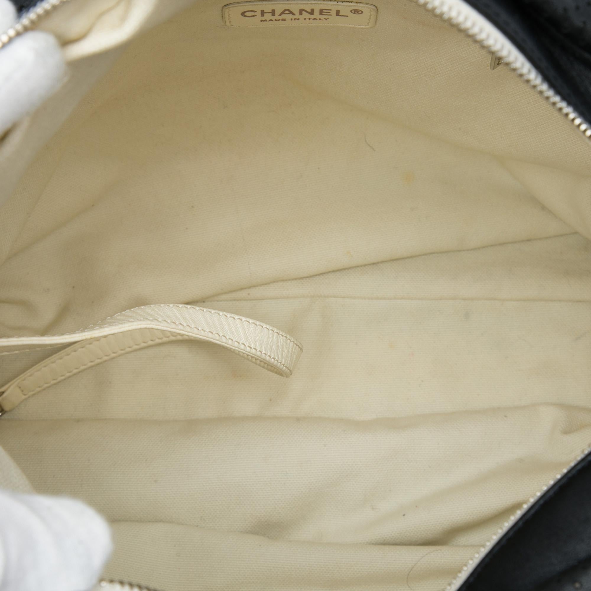 Chanel Perforated Lambskin Baseball Spirit Ligne Hobo