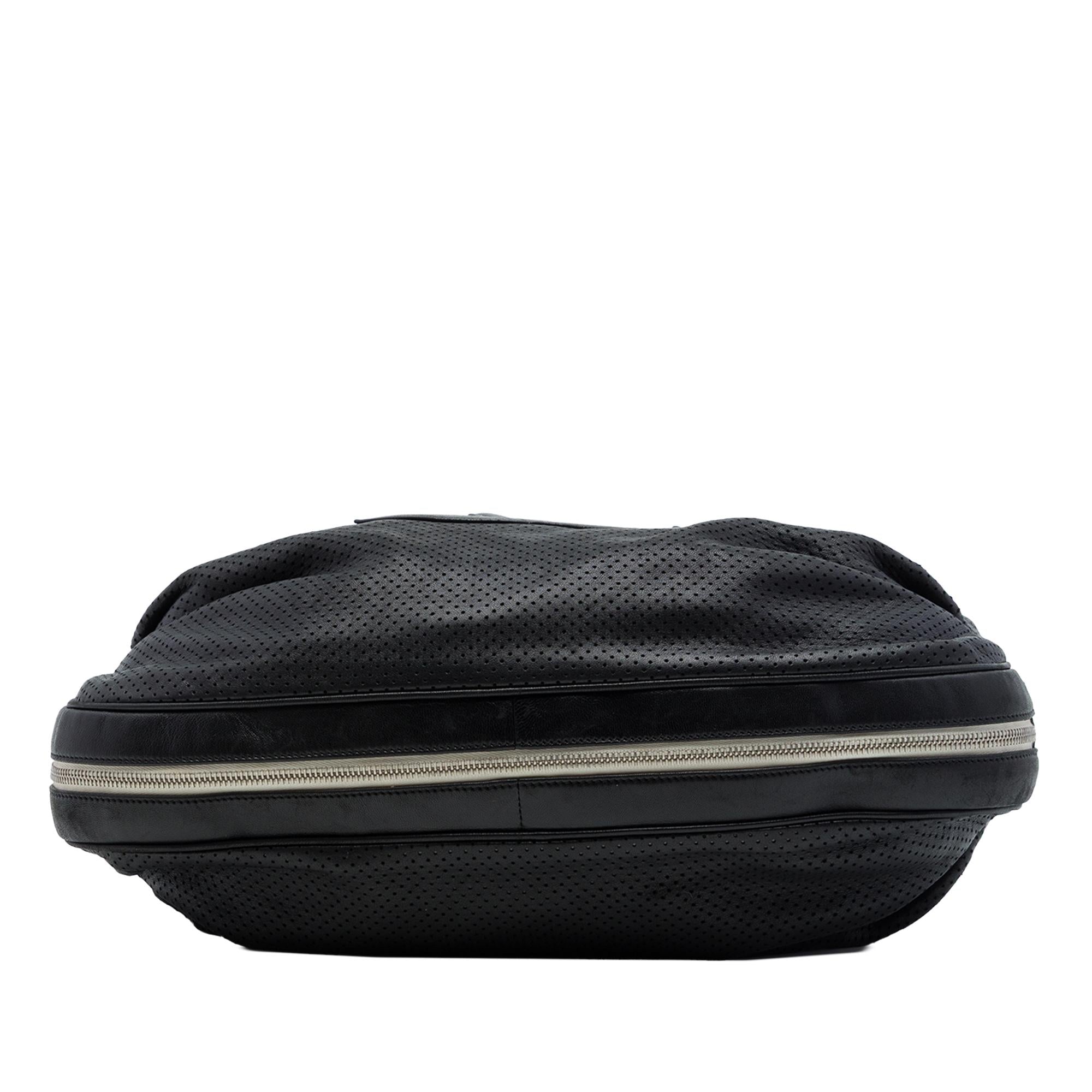 Chanel Perforated Lambskin Baseball Spirit Ligne Hobo