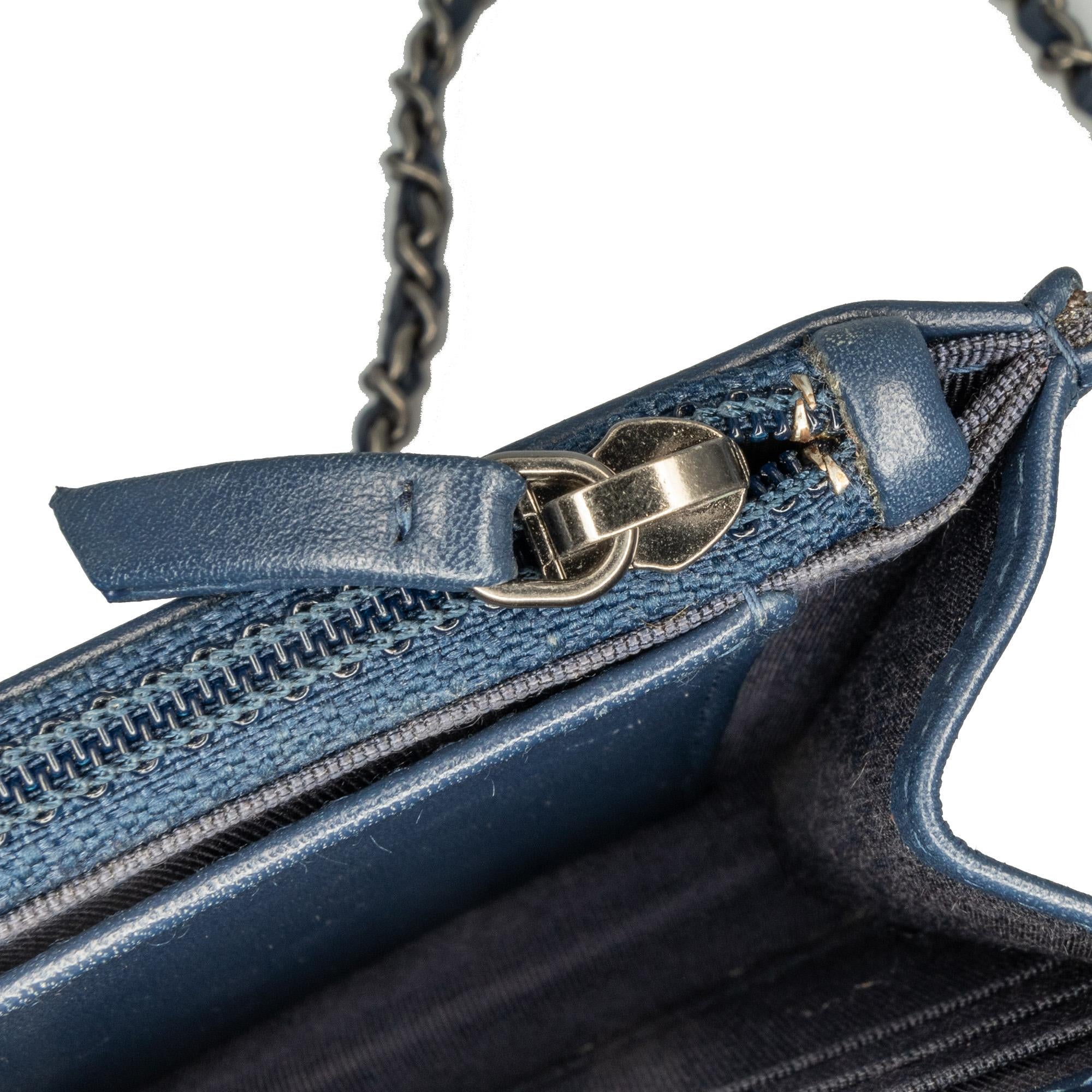 Chanel Quilted Aged Calfskin Gabrielle Wallet On Chain