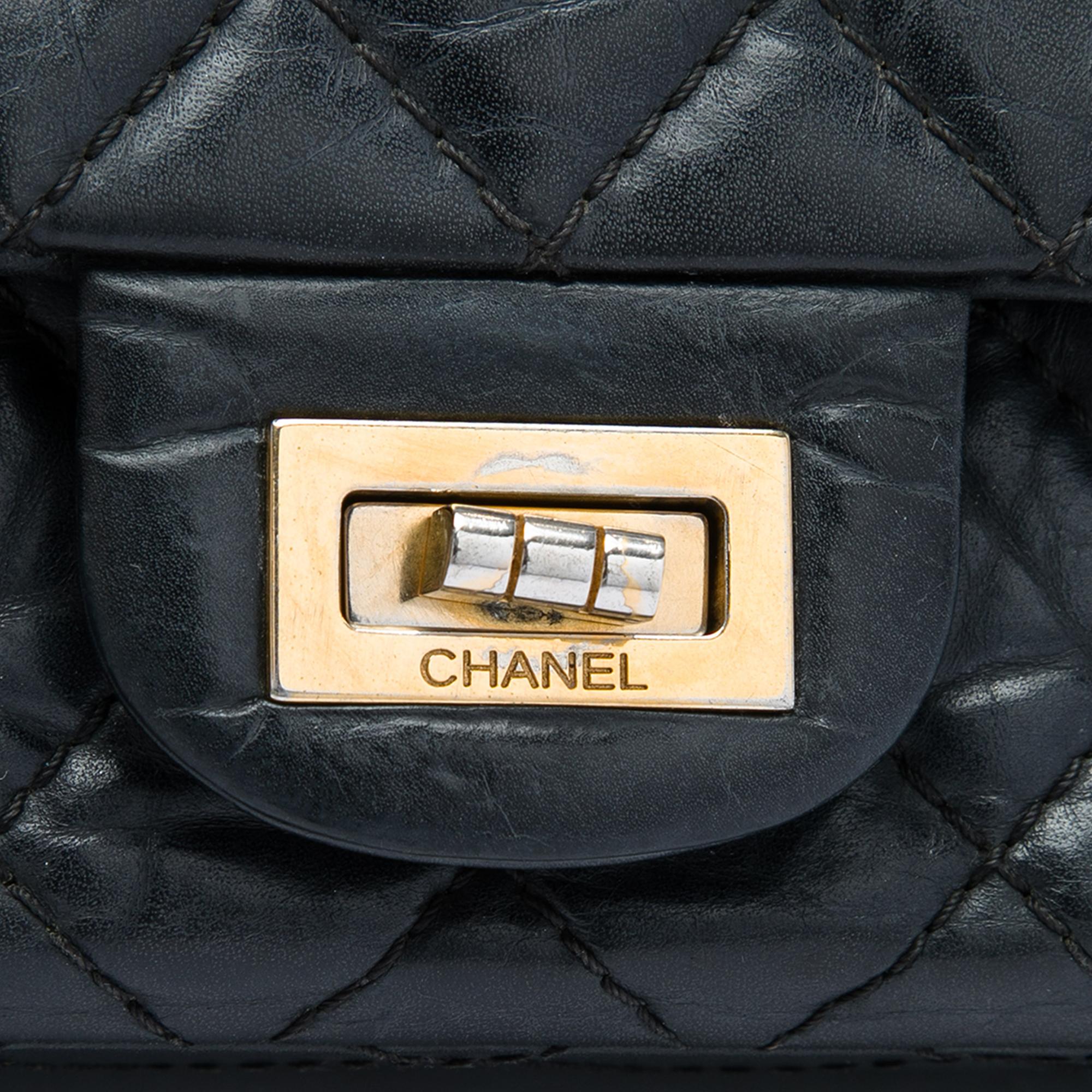 Chanel Quilted Aged Calfskin Reissue 2.55 Double Flap 225