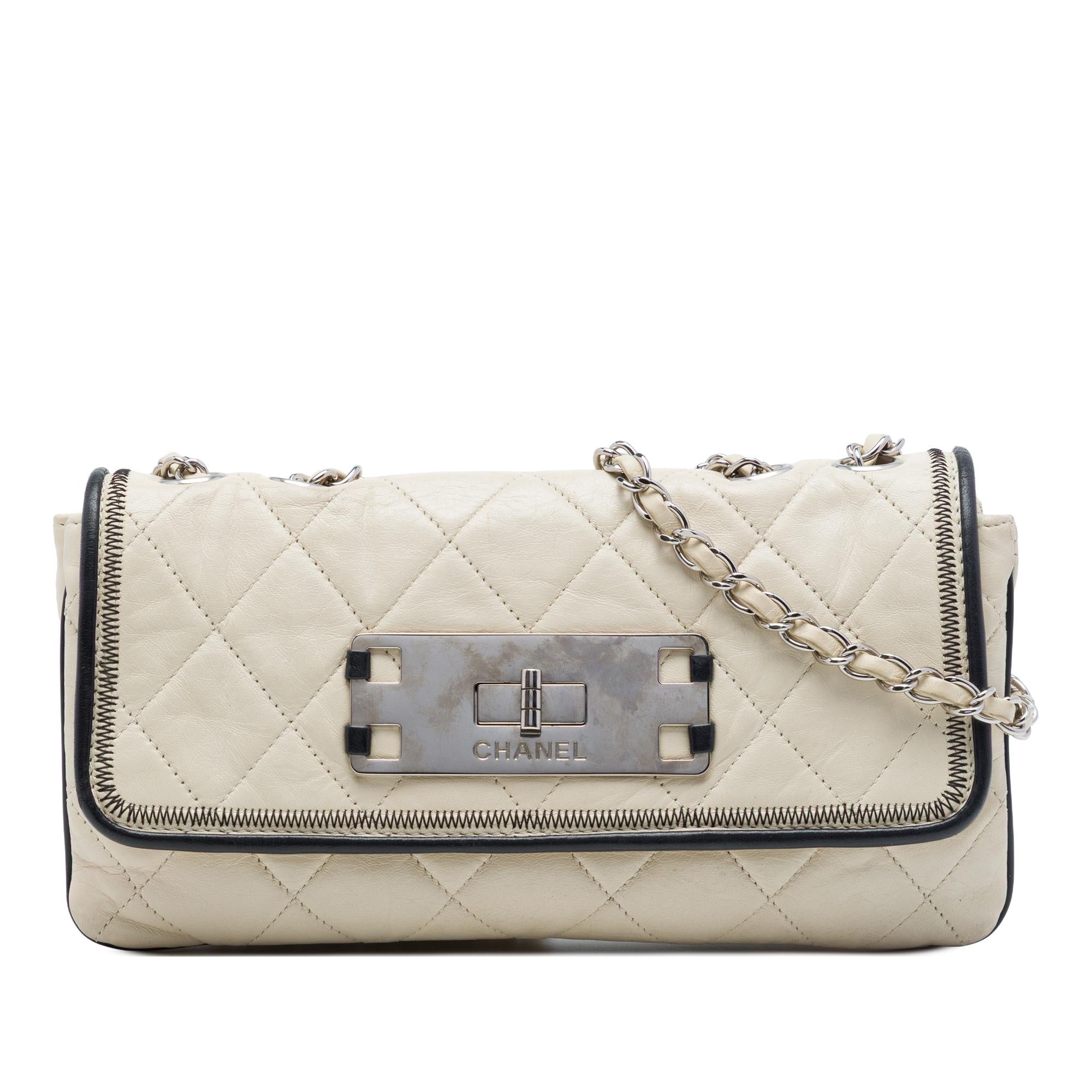 Chanel Quilted Aged Lambskin Reissue 2.55 East West Flap