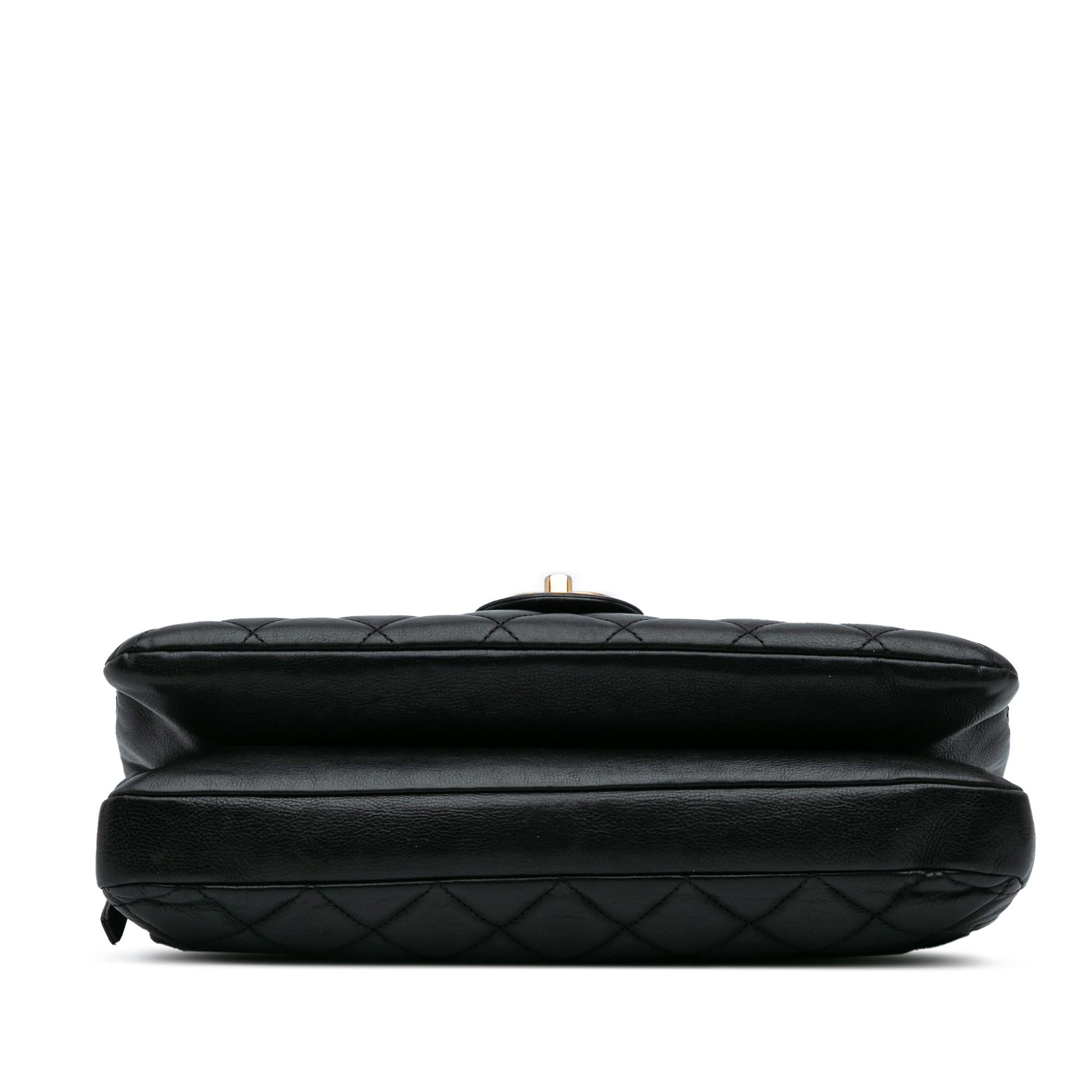 Chanel Quilted Calfskin CC Crown Flap