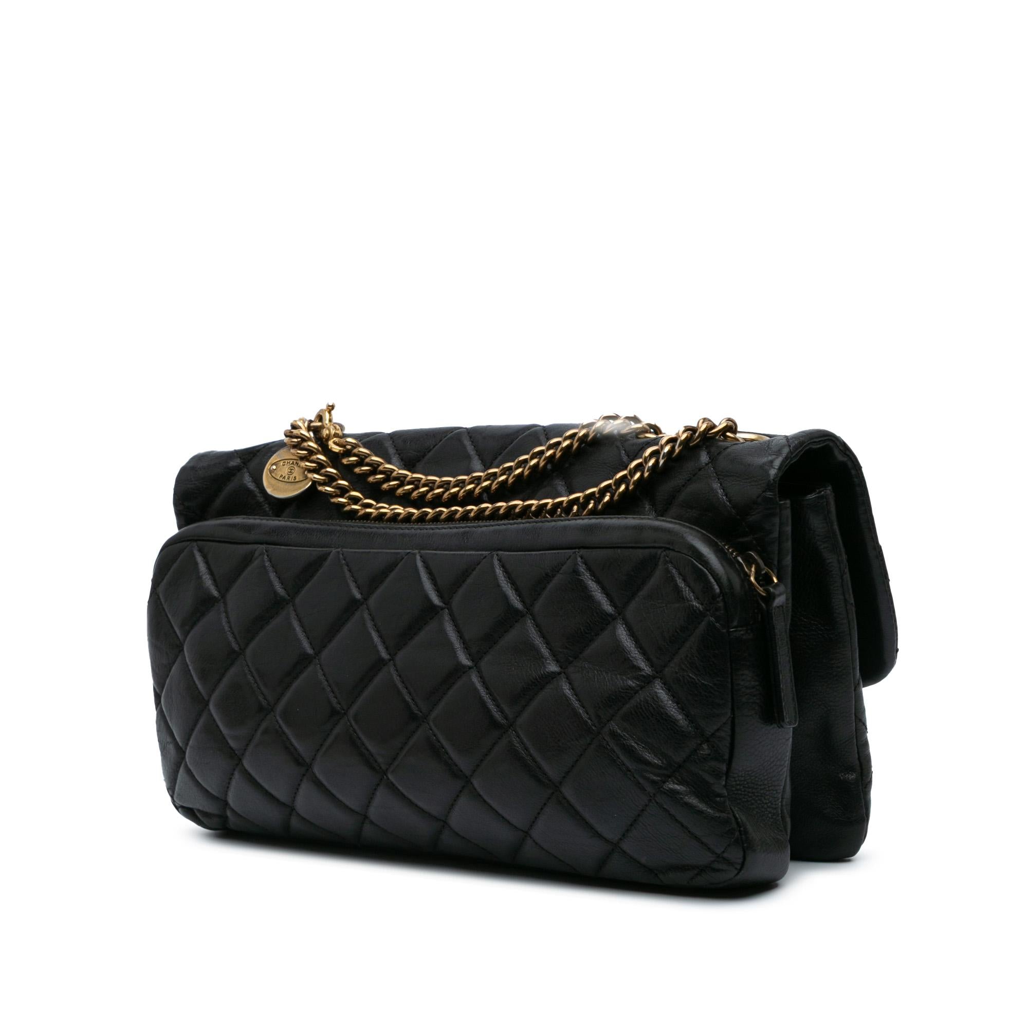 Chanel Quilted Calfskin CC Crown Flap
