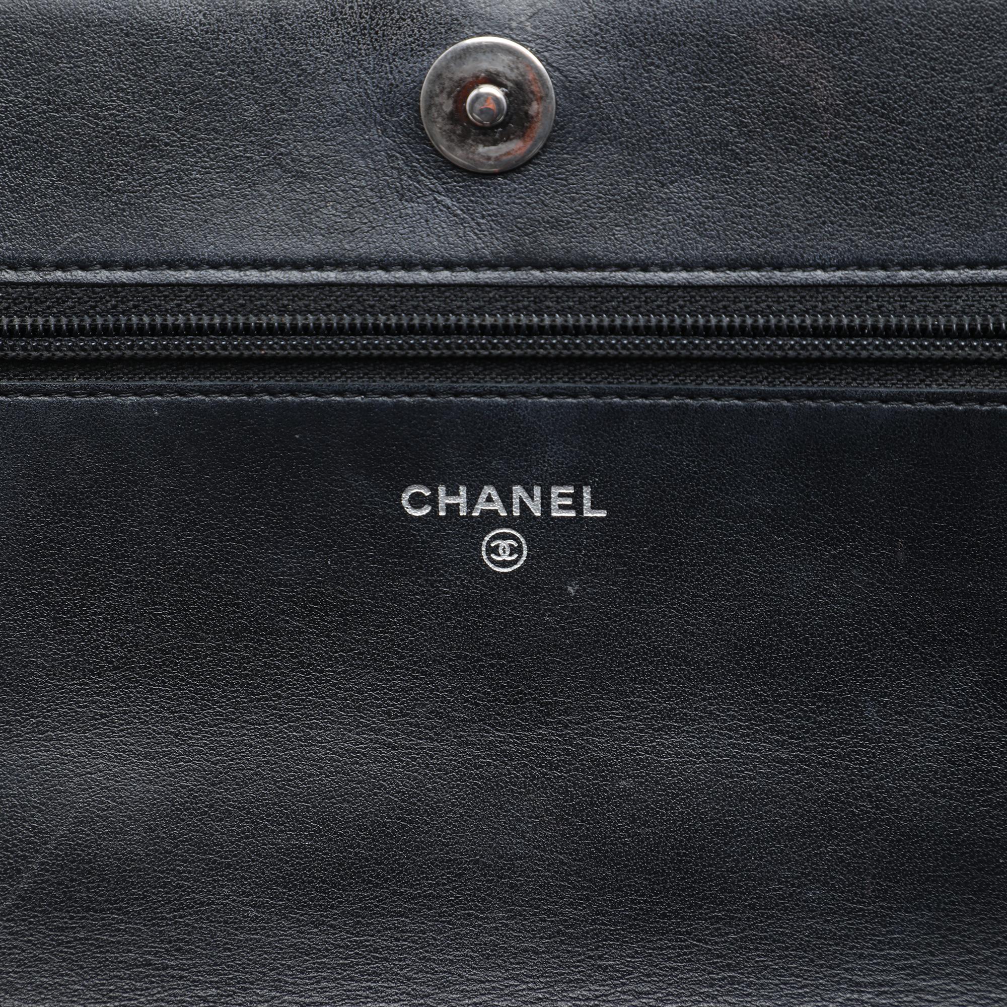 Chanel Quilted Caviar Boy Wallet on Chain